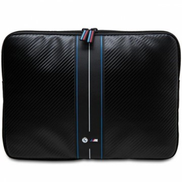 BMW Sleeve BMCS14COMSCAKL 14" czarny|black Carbon Blue Stripes