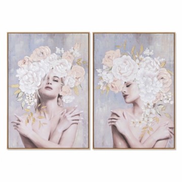 Glezna Home ESPRIT Цветы Moderns 70 x 3,5 x 100 cm (2 gb.)