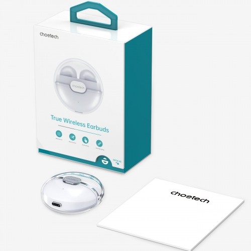 Choetech TWS wireless headphones with charging case white (BH-T08) image 5