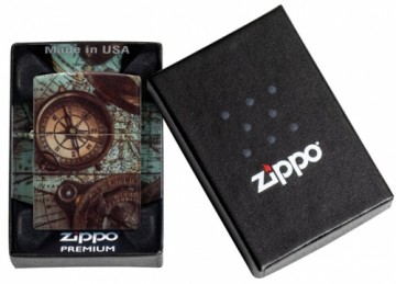 Zippo Lighter 49916 Compass Design