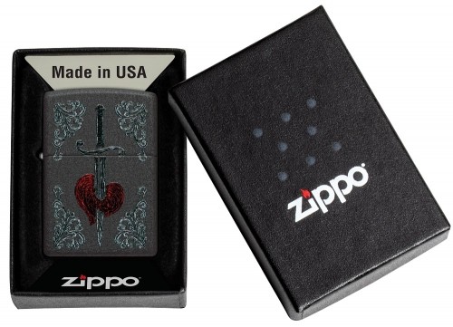 Zippo Lighter 48617 Heart Dagger Tattoo Design image 1