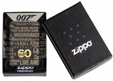Zippo Lighter 48576 James Bond 60th Anniversary Collectible