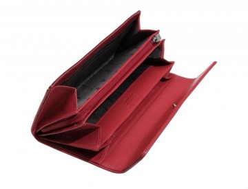 ESQUIRE LARGE WALLET PIPING, Black/Red