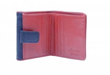 ESQUIRE WALLET PIPING, Black/Red
