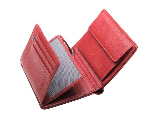 ESQUIRE VERTICAL WALLET PIPING, Black/Red image 2
