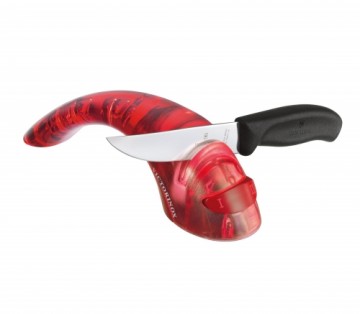 VICTORINOX KNIFE SHARPENER WITH CERAMIC ROLLS, red