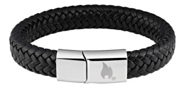 Zippo Braided Leather Bracelet 22 cm