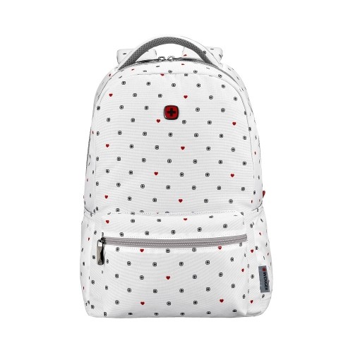 WENGER COLLEAGUE 16" LAPTOP BACKPACK WITH TABLET POCKET white heart print image 2