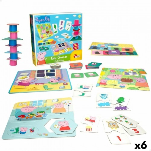 Образовательный набор Peppa Pig Edu Games Collection 24,5 x 0,2 x 24,5 cm (6 штук) 10-в-1 image 1