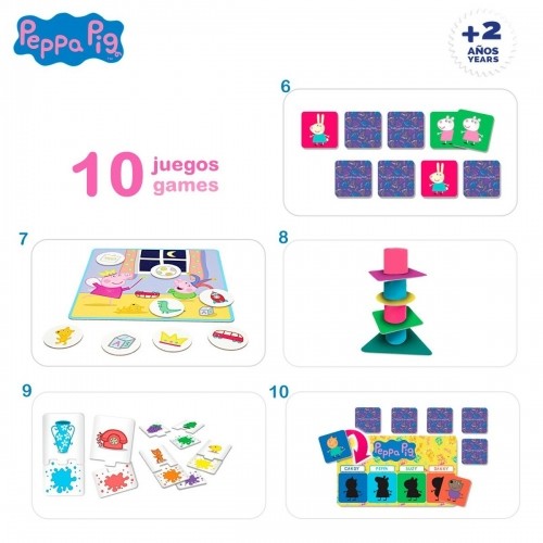 Образовательный набор Peppa Pig Edu Games Collection 24,5 x 0,2 x 24,5 cm (6 штук) 10-в-1 image 5