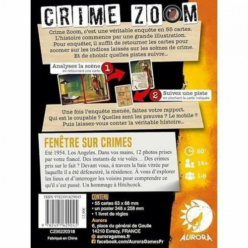 Spēlētāji Asmodee Crime Zoom Fenêtre sur Crimes (FR) image 2