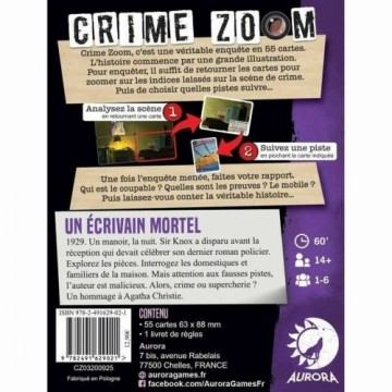 Spēlētāji Asmodee Crime Zoom Un Écrivain Mortel (FR)