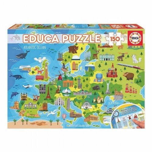 Puzle Bērniem Europe Map Educa (150 pcs) image 1
