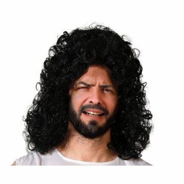 Bigbuy Carnival Парик с вьющимися волосами Чёрный