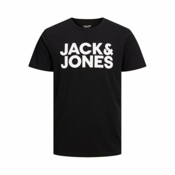 Vīriešu Krekls ar Īsām Piedurknēm Jack & Jones JJECORP LOGO TEE 12151955 Melns