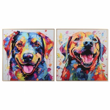 Картина Home ESPRIT современный Пёс 80 x 3 x 80 cm (2 штук)