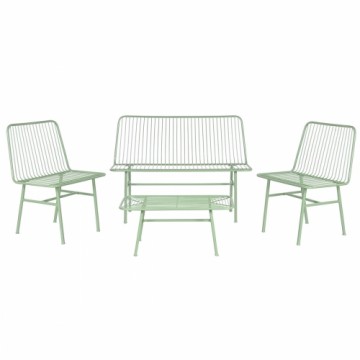 Galda komplekts ar 3 krēsliem Home ESPRIT Piparmētra Metāls 115 x 53 x 83 cm