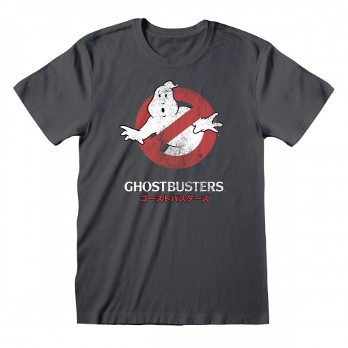 Unisex Krekls ar Īsām Piedurknēm The Ghostbusters Japanese Text Tumši pelēks image 1