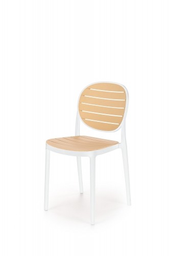 Halmar K529 chair white / natural image 1