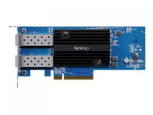 Synology   E25G30-F2 Dual-port 25GbE SFP28 add-in card designed to accelerate bandwidth-intensive workflows image 1