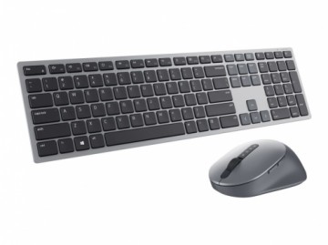 Dell   Premier Multi-Device Keyboard and Mouse | KM7321W | Wireless | Ukrainian | Titanium Gray | 2.4 GHz, Bluetooth 5.0