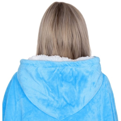 Liela izmēra kapuces sega hoodie blanket Springos HA7319 jūras zila image 2