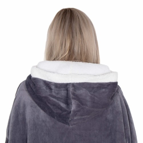 Liela izmēra kapuces sega hoodie blanket Springos HA7328 pelēks image 4