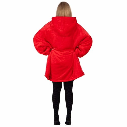 Liela izmēra kapuces sega hoodie blanket Springos HA7321 sarkans image 5