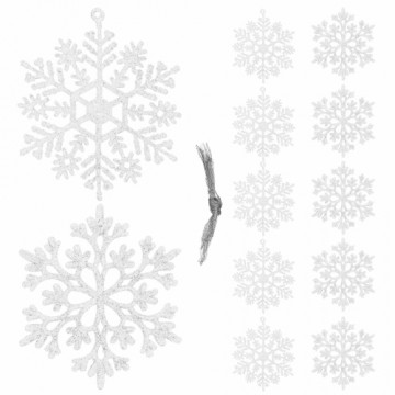 Ziemassvētku dekorācijas- sniega pārslas Springos CA0750 10cm 12gab