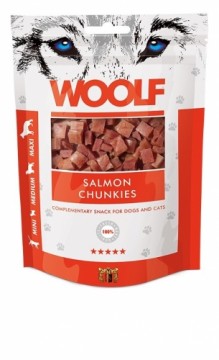 WOOLF Salmon Chunkies - dog and cat treat - 100 g