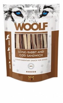 WOOLF Long cod sandwich - dog treat - 100g