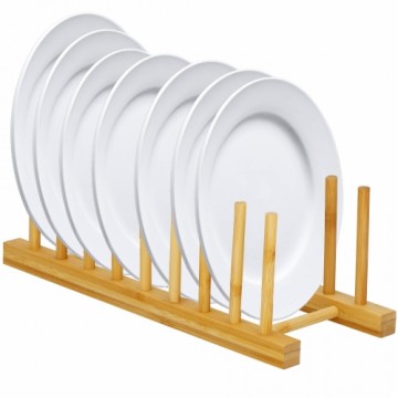 Бамбуковая подставка для тарелок Springos KI0154