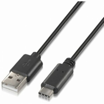 USB A uz USB C Kabelis NANOCABLE 10.01.2102 Melns 2 m