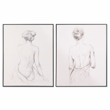 Glezna Home ESPRIT Dāma Moderns 82,3 x 4,5 x 102,3 cm (2 gb.)