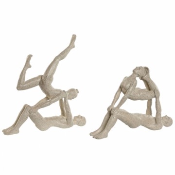Dekoratīvās figūriņas Home ESPRIT Balts Yoga 29 x 8 x 30 cm (2 gb.)