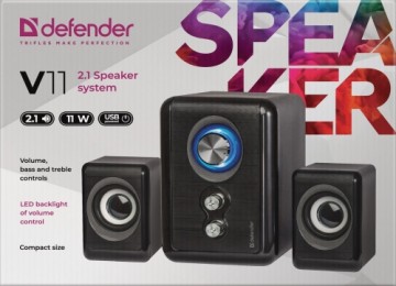Defender V11 loudspeaker Black Wired 11 W