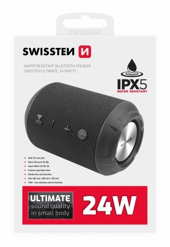 Swissten Ultimate Bluetooth Portatīvais Skaļrunis 24W image 5