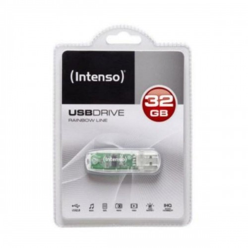 USB Zibatmiņa INTENSO Rainbow Line 32 GB Caurspīdīgs 32 GB USB Zibatmiņa image 1