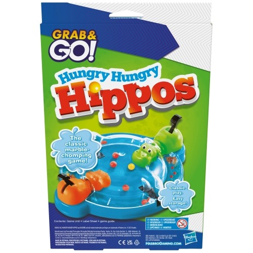Hasbro Gaming Ceļojumu spēle Hungry Hungry Hippos Grab&Go image 2
