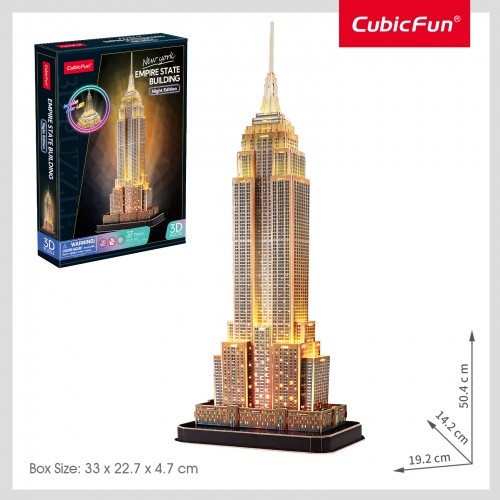 CUBICFUN LED 3D puzle Ņujorkas debesskrāpis \"Empire State Building\" image 2