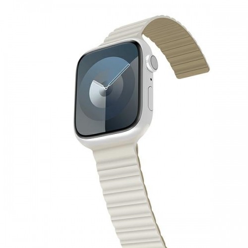 Araree pasek Silicone Link Apple Watch 42|44|45|49mm biało-zielony|warm white-khaki AR70-01907C image 1