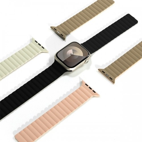 Araree pasek Silicone Link Apple Watch 42|44|45|49mm biało-zielony|warm white-khaki AR70-01907C image 3