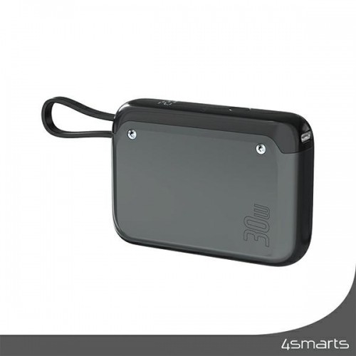 4smarts Powerbank Pocket 10000mAh 30W z wbudowanym kablem USB-C 15cm space grey 540699 image 3