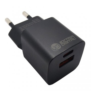 Extradigital Зарядное устройство GaN USB Type-C, USB Type-A: 30Вт, PPS
