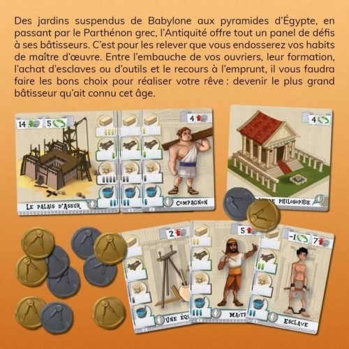 Настольная игра CNMEMORY Les Bâtisseurs : Antiquité (FR) (16 Предметы) image 3