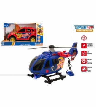 Speed & Go Mašīna vai helikopters ar skaņu, gaismu un inerces mehānismu 32 cm 3+ CB49943