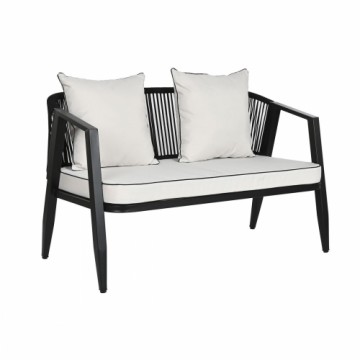 Galda komplekts ar 3 krēsliem Home ESPRIT Melns Stikls Tērauds 123 x 66 x 72 cm