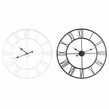 Sienas pulkstenis Home ESPRIT Balts Melns Metāls 80 x 3 x 80 cm (2 gb.)