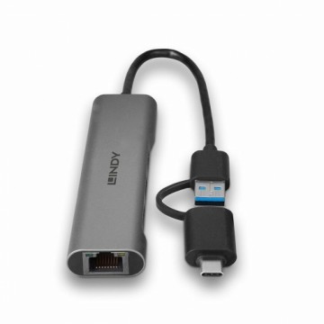USB-разветвитель LINDY 43379 Чёрный
