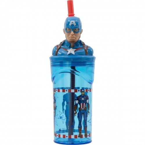CapitÁn AmÉrica Glāzi ar Salmiņu Capitán América CZ11331 360 ml 3D image 5